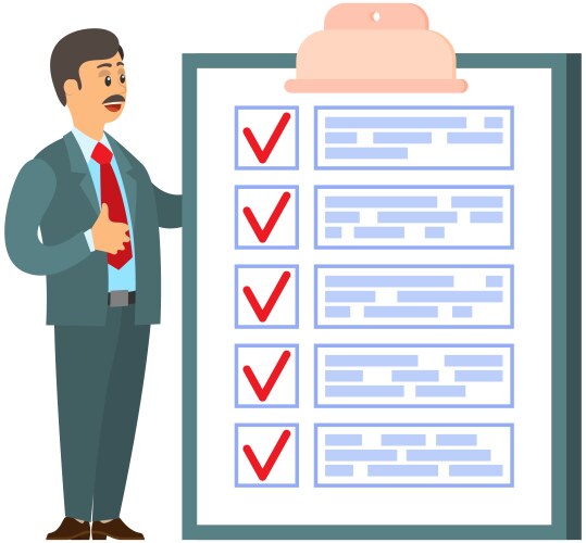 Month scheduling to do list time management vector image