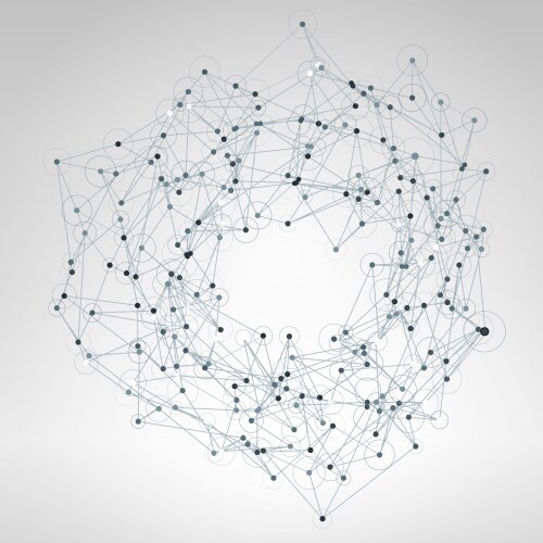 Wireframe polygonal element abstract 3d object vector image