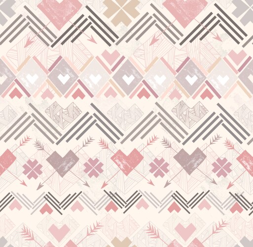 Abstract geometric seamless aztec pattern Vector Image