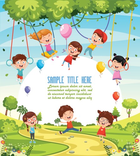 Concept design children sun Royalty Free Vector Image