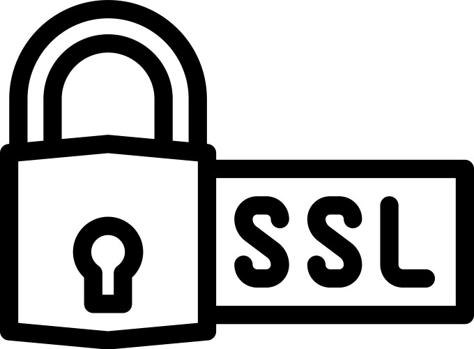 Ssl secure sockets layer seo line icon vektorbild