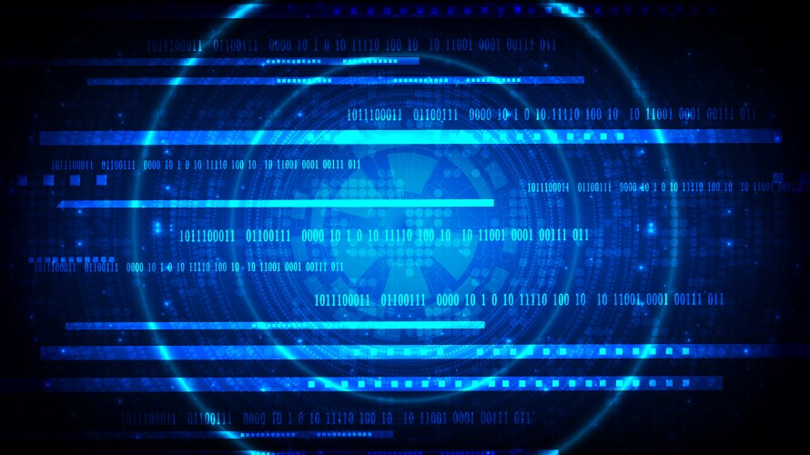 Circuit technology background with hi-tech digital vector image