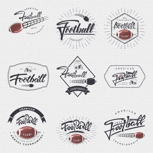 Football Badge Stickers - Sport Icon Set Vector Image