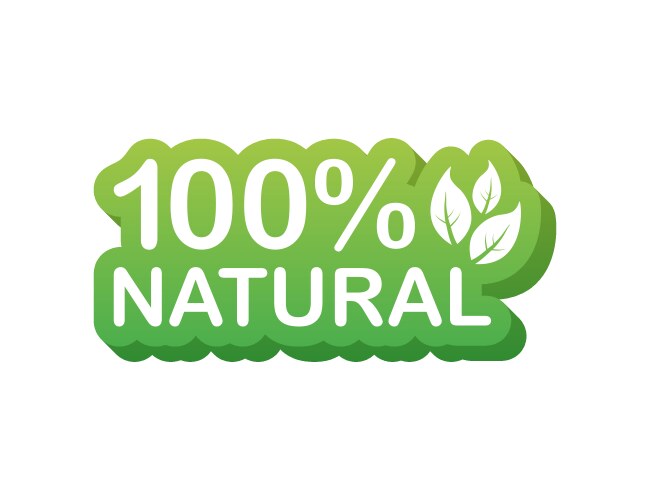 100 natural product Royalty Free Vector Image - VectorStock