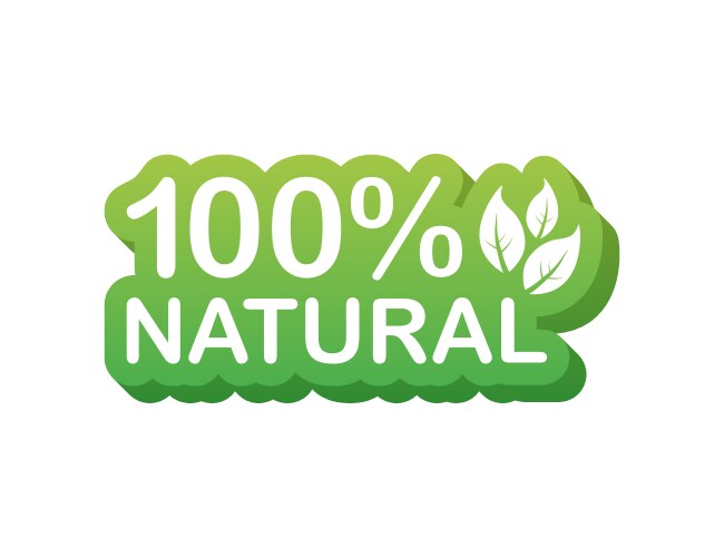 Green 100 natural in modern style vegetarian vector image