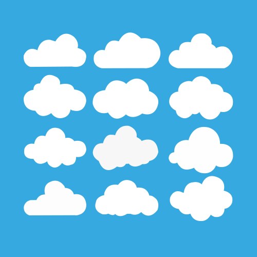 Cartoon clouds Royalty Free Vector Image - VectorStock