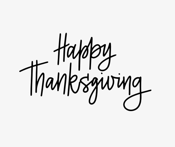 Happy Thanksgiving Typography Vector Image