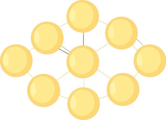 Connection Hub with Nodes – Royalty-Free Vector | VectorStock