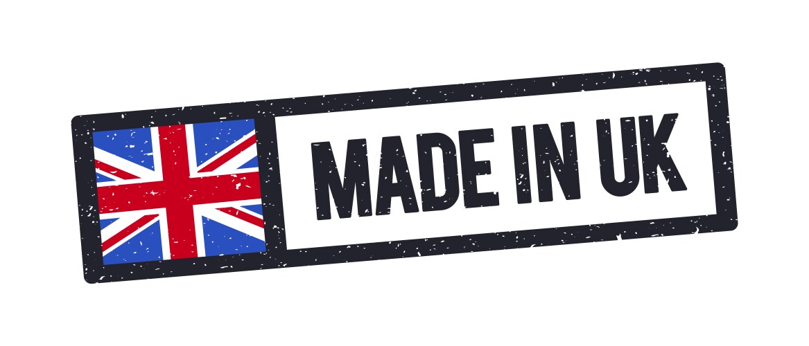 made in uk stamp vector