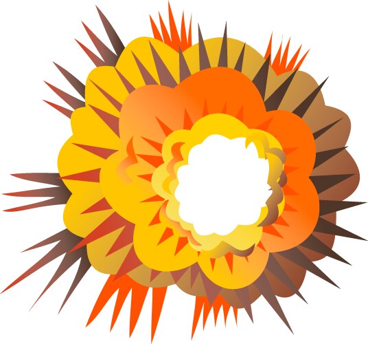 bomb explosion retro vector image