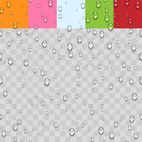 Water transparent drops seamless pattern Vector Image