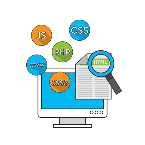 Software programming language icons vector image