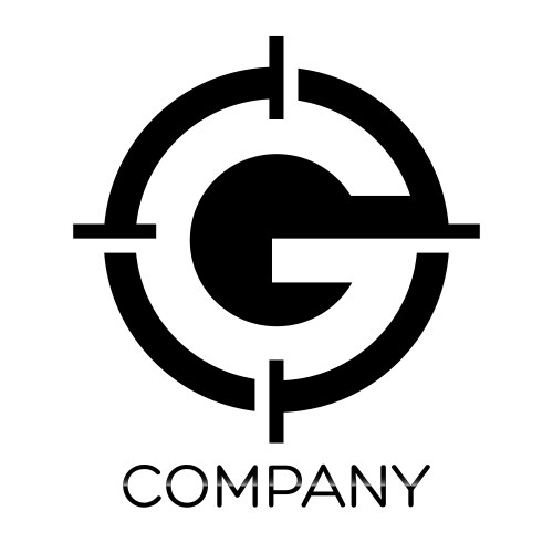 g letter target logo vector image