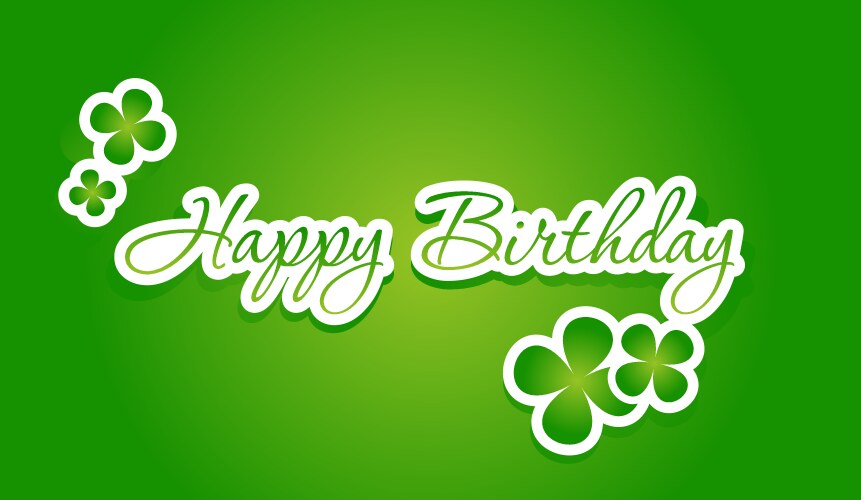 happy birthday lettering vector