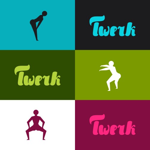 Twerk and booty dance background for dancing vector image