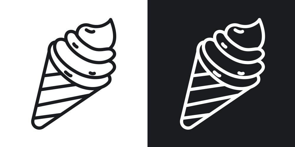 Ice cream icon set Vector Image