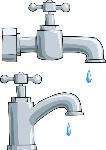Water faucet tap isolated icon Royalty Free Vector Image