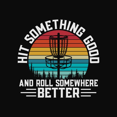 Disc golf funny jokey frisbee Vector Image