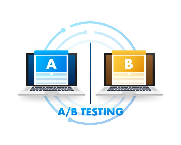 Ab testing split test bug fixing user feedback vector image