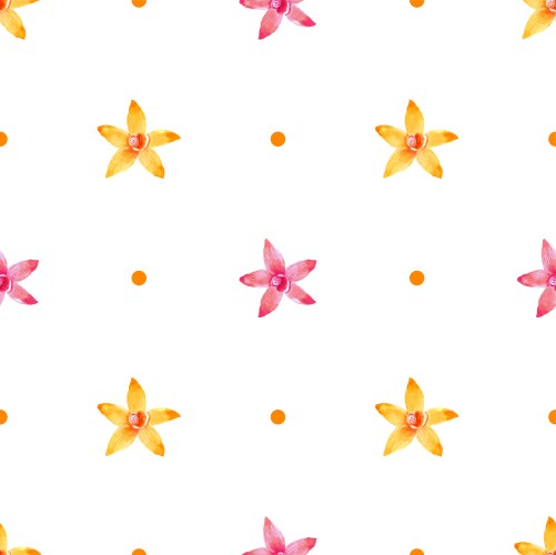 Watercolor Floral Seamless Pattern Vector Image