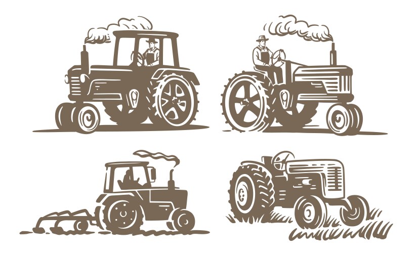 Farmer icons set Royalty Free Vector Image - VectorStock