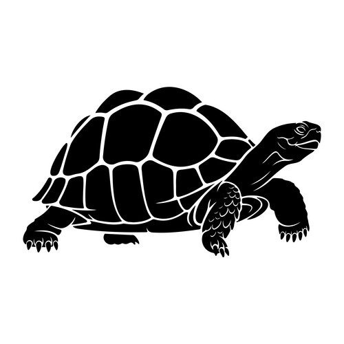 Black Turtle Shell Silhouette – Royalty-Free Vector | VectorStock