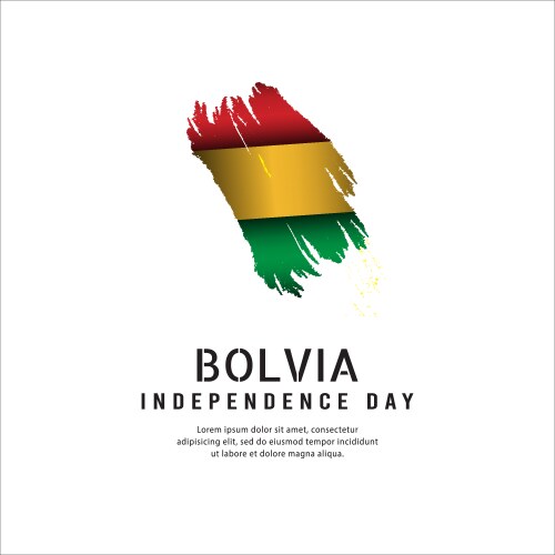 Happy independence day of bolivia template Vector Image