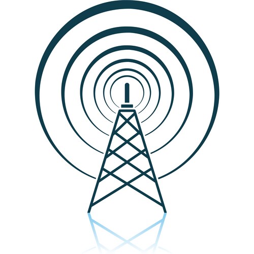 Radio antenna component icon Royalty Free Vector Image
