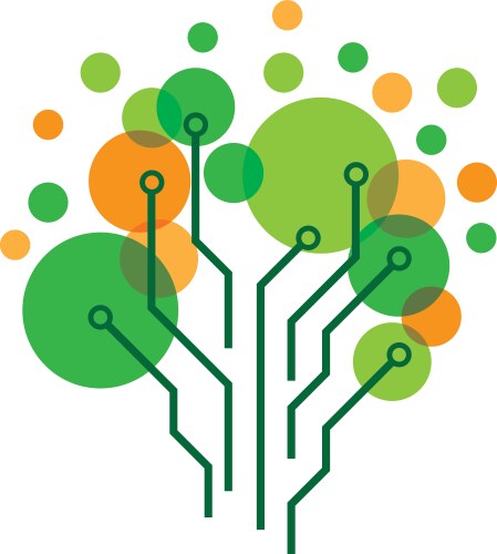 green technology icon vector image