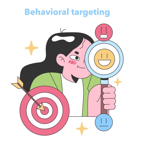 Goal setting visualization flat Royalty Free Vector Image
