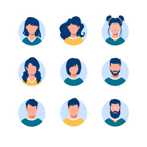 Grey avatars Royalty Free Vector Image - VectorStock