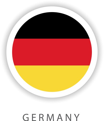 Germany circle flag template design vector image