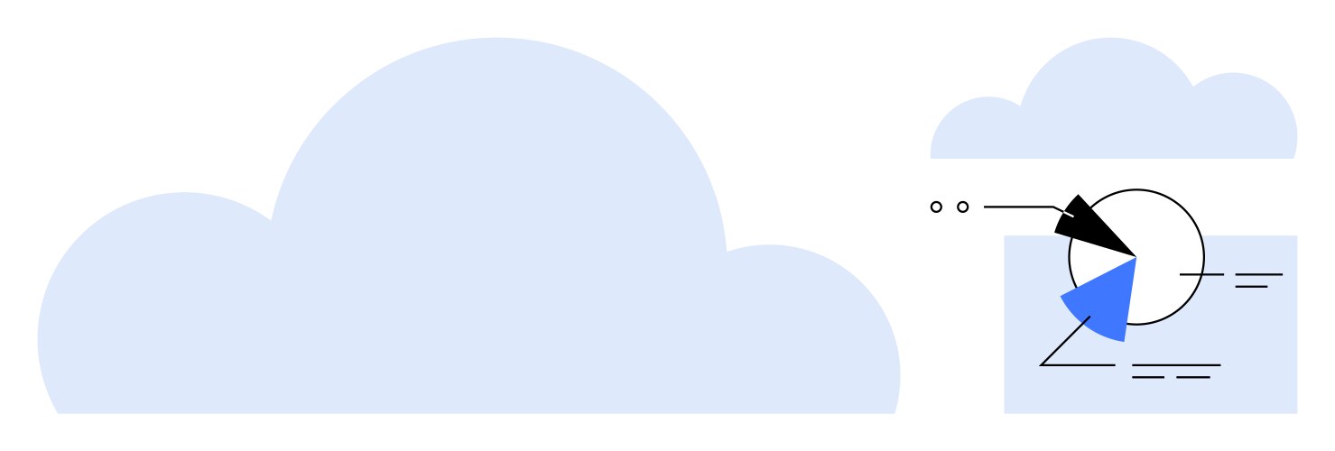 Cloud data visualization with abstract graphs vector image