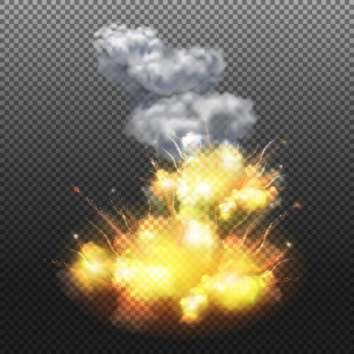 Explosion transparent Royalty Free Vector Image