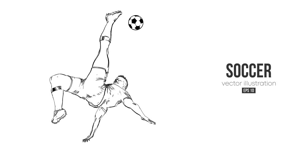 football soccer player man in action isolated vector image