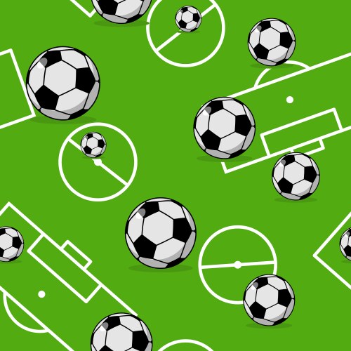 Soccer Ball Seamless Pattern Royalty Free Vector Image