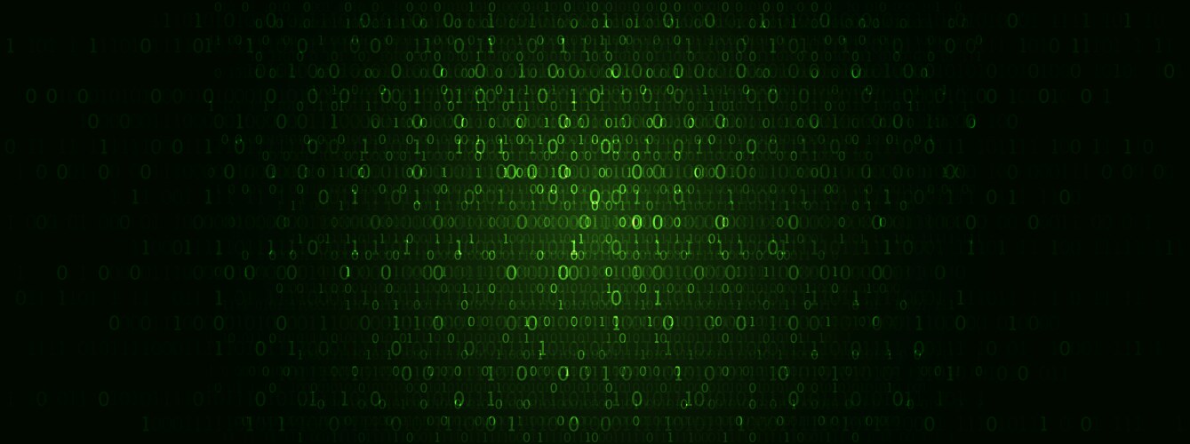 Technology background binary computer code vector image