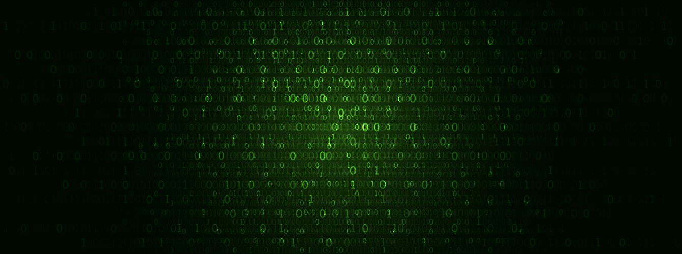 technology background binary computer code vector image