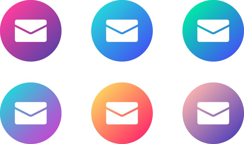 Mail envelope account ui web button vector image