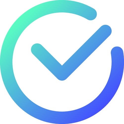 Accept button pixel perfect gradient linear ui vector image