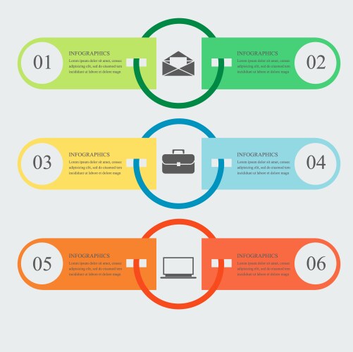 Flat infographic template vector image