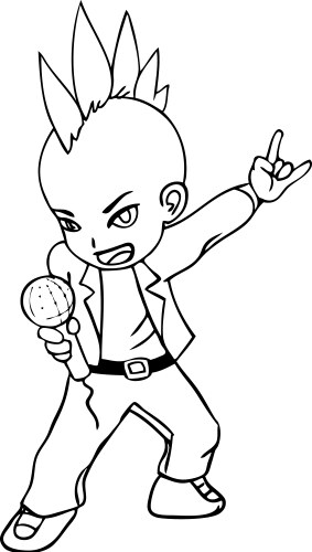 Cool Rocker Illustration Vector Image