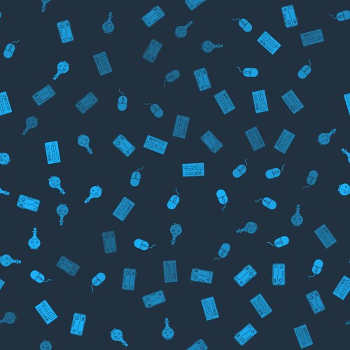 Set mobile and playing in game computer mouse vector image