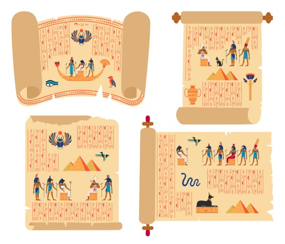 Ancient Papyrus Scroll – Royalty-Free Vector | VectorStock