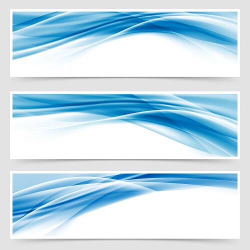 beautiful hi-tech blue header footer swoosh vector image vector image