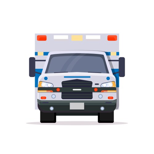 City Ambulance - Front View Royalty Free Vector Image