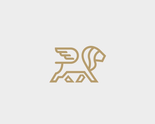 Noble Lion Crest Logo Template Vector Image