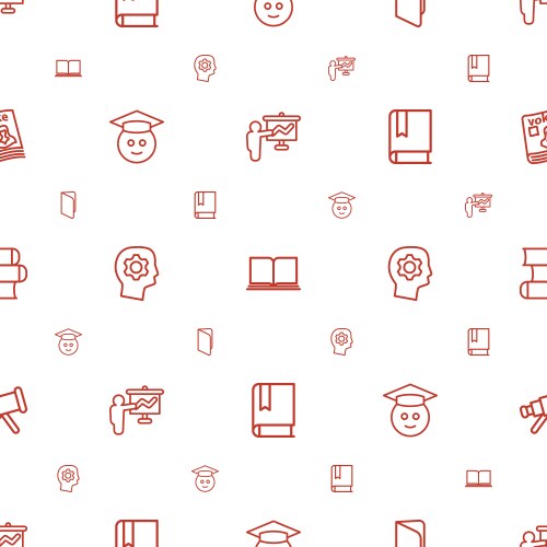 Learning icons pattern seamless white background – Free Vector ...