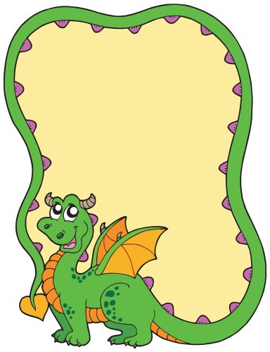 Dragon Frame - Cartoon Vector Image