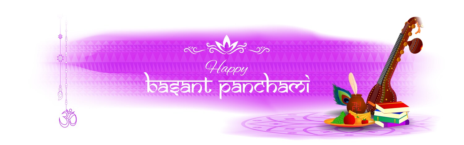 Vasant Panchami Festival Background Vector Image